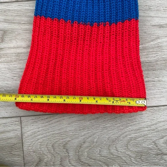 Vintage Blue and Red Knit Beanie “Modulate with ME” 70’s - Picture 10 of 12